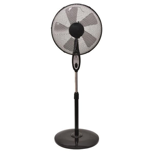 FAN WITH STANDING AND ROUND BASE BLACK WITH CONTROL Φ43 60W 5 BLADES
